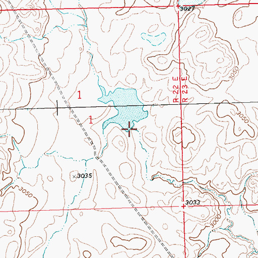 Topographic Map of Fort Belknap Number 22 Dam, MT
