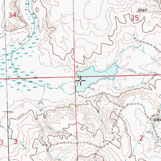 Topographic Map of Fort Belknap Number 23 Dam, MT