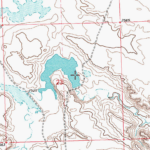 Topographic Map of Fort Belknap Number 10 Dam, MT