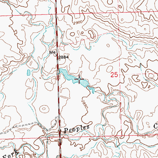Topographic Map of Fort Belknap Number 35 Dam, MT