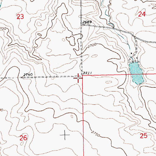 Topographic Map of Hansen Dam, MT