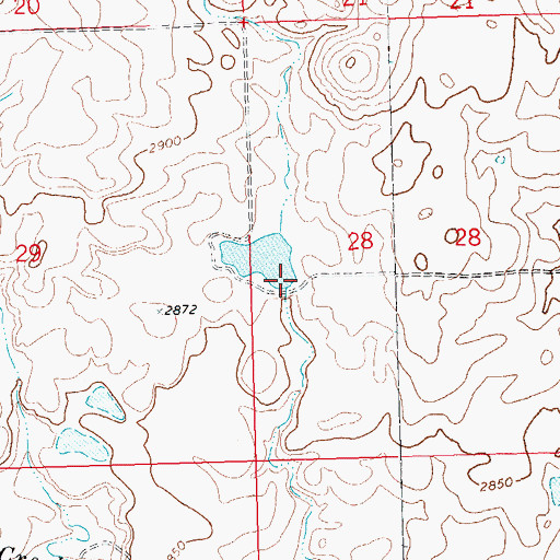 Topographic Map of Fort Belknap Number 27 Dam, MT