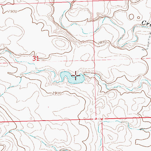 Topographic Map of Fort Belknap Number 28 Dam, MT