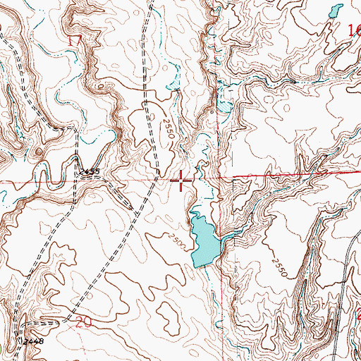 Topographic Map of Dishwater Dam, MT