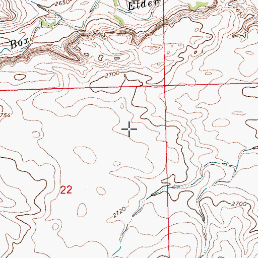 Topographic Map of Willow Dam, MT