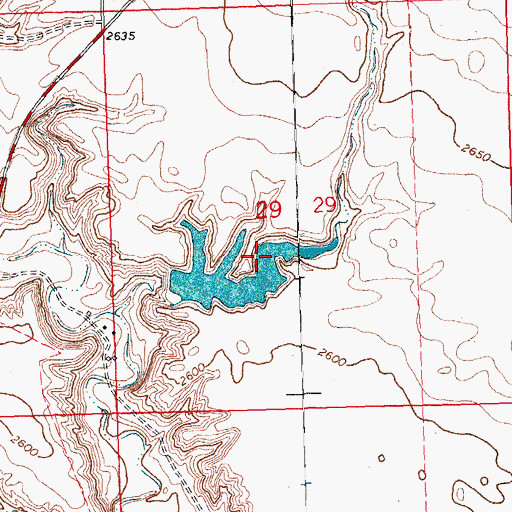 Topographic Map of Frog Dam, MT