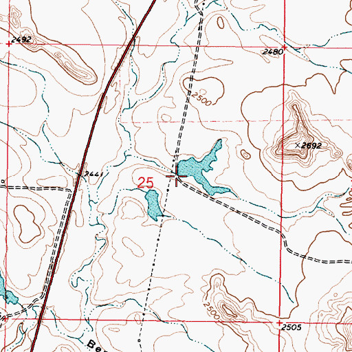 Topographic Map of Thora Number 2 Dam, MT
