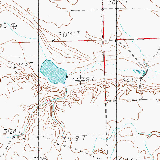 Topographic Map of Silver Swan Dam, MT