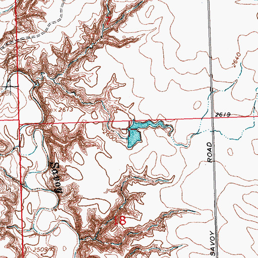 Topographic Map of Sunny Dam, MT