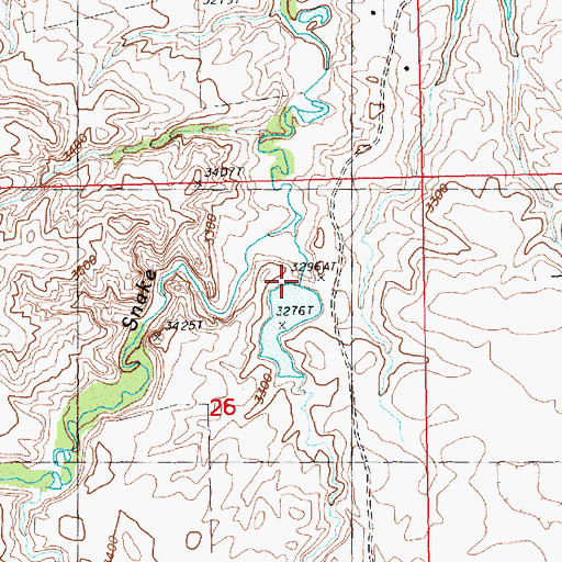 Topographic Map of Gordon Cattle Company Number 2 Dam, MT