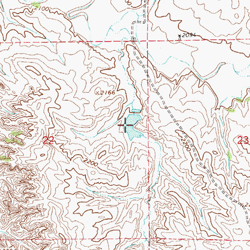Topographic Map of Born Free Dam, MT
