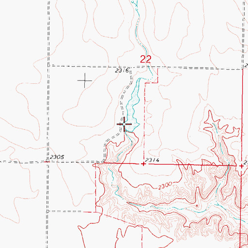 Topographic Map of Fort Peck Reservation Number 6 Dam, MT