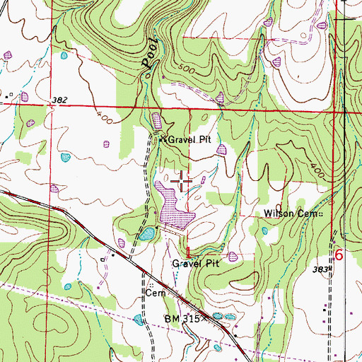 Topographic Map of East Fork Point Remove Site 11 Dam, AR