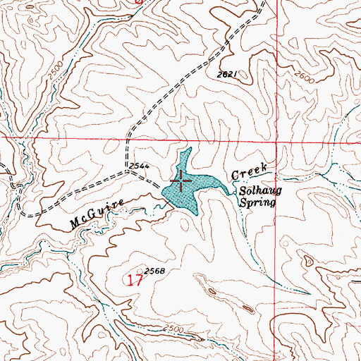 Topographic Map of Towe Farms Number 4 Dam, MT