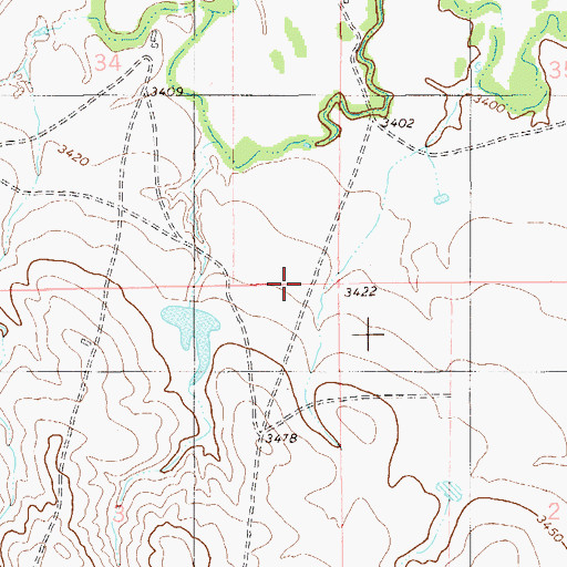 Topographic Map of K and L McDowell Number 7 Dam, MT