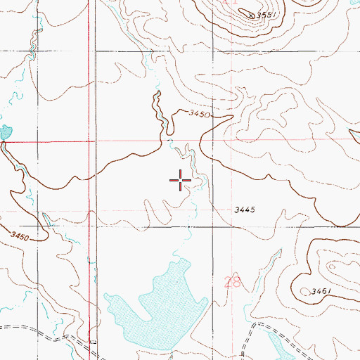 Topographic Map of K and L McDowell Number 5 Dam, MT