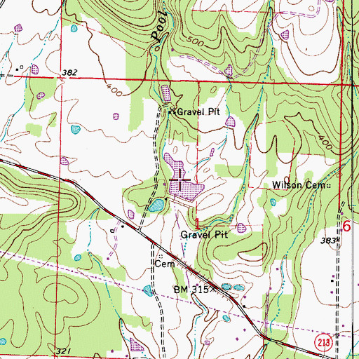Topographic Map of East Fork Point Remove Site 11 Reservoir, AR
