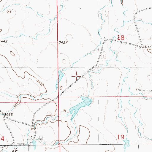 Topographic Map of Courtney Herefords Number 3 Dam, MT