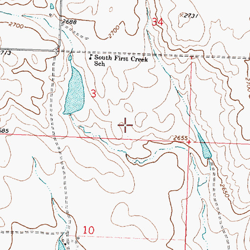 Topographic Map of Curly Q Dam, MT