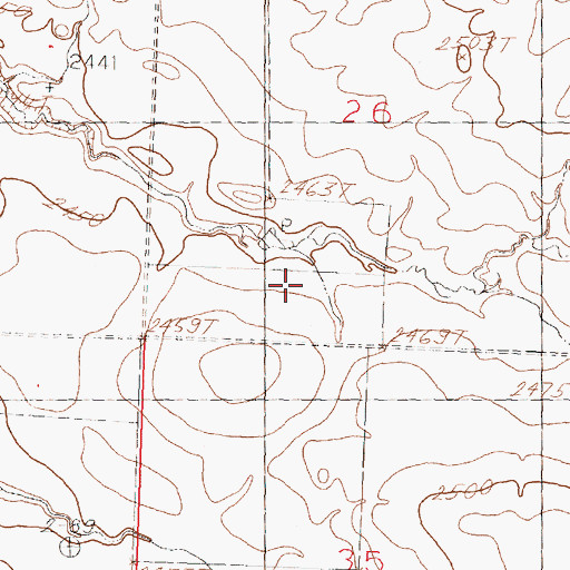 Topographic Map of Lefdehl Dam, MT