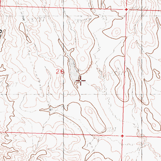Topographic Map of Barney Dam, MT