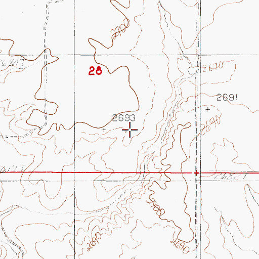 Topographic Map of Fort Peck Reservation Number 21 Dam, MT