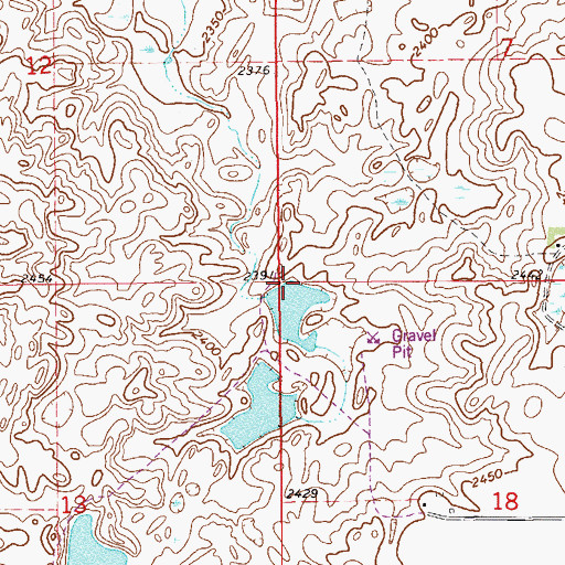 Topographic Map of Band Aid Dam, MT