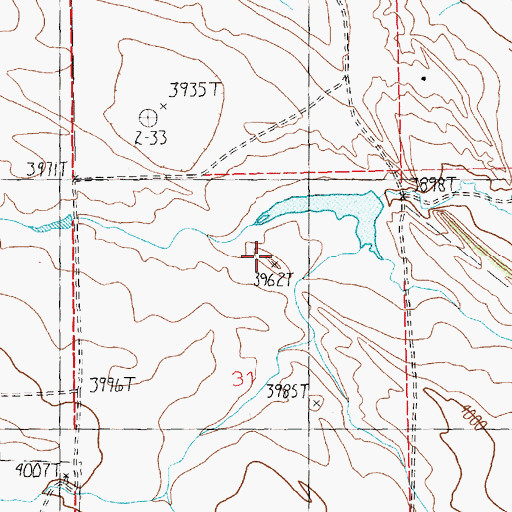 Topographic Map of George Rath Number 3 Dam, MT