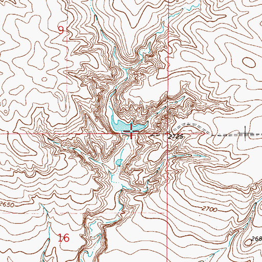 Topographic Map of Lindquest Number 1 Dam, MT