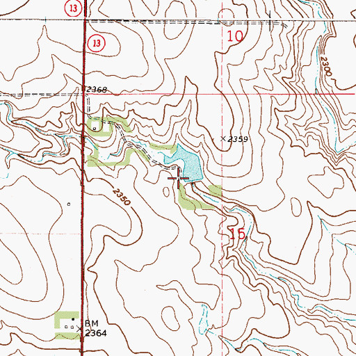Topographic Map of PCB Dam, MT