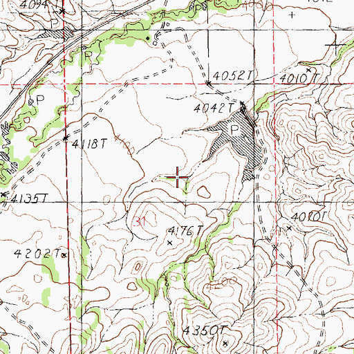 Topographic Map of Big John M Dam, MT