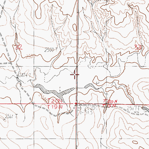Topographic Map of Dreyer Brothers Incorporated Number 1 Dam, MT