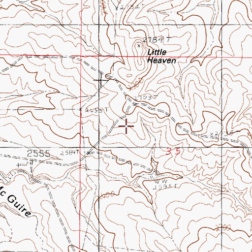 Topographic Map of Dreyer Brothers Incorporated Number 2 Dam, MT