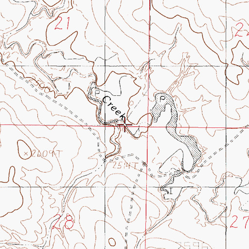 Topographic Map of Walkerville Dam, MT