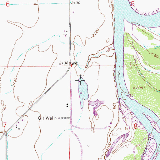 Topographic Map of Townhouse Dam, MT