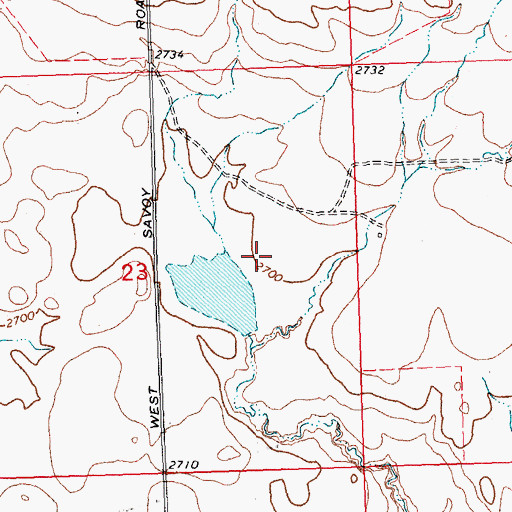 Topographic Map of Hungover Dam, MT