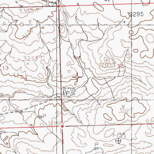 Topographic Map of Gordon Cattle Company Number 3 Dam, MT
