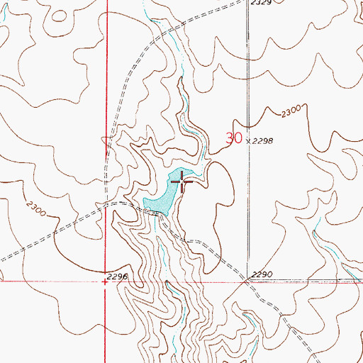 Topographic Map of Fort Peck Reservation Number 22 Dam, MT