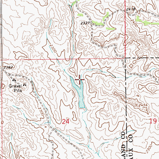 Topographic Map of The Ox Dam, MT