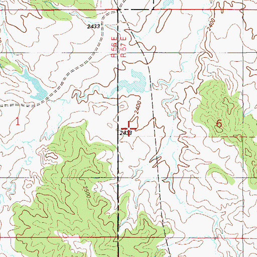 Topographic Map of Minutemen Dam, MT