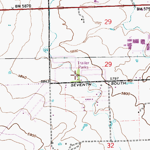 Topographic Map of Middle Lyman Ditch, AZ