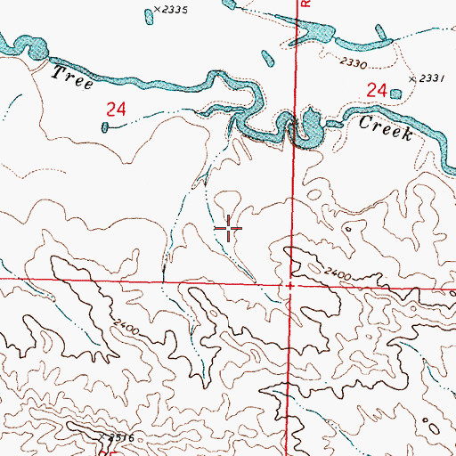 Topographic Map of Goodwall Reservoir Dam, MT