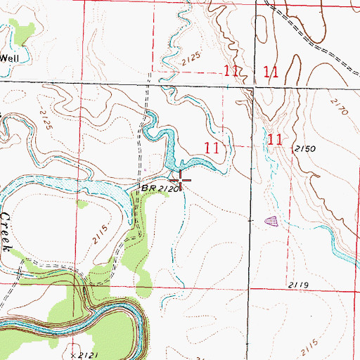 Topographic Map of Tigar Milk Dam, MT