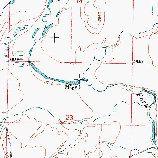 Topographic Map of Professor Pool Dam, MT