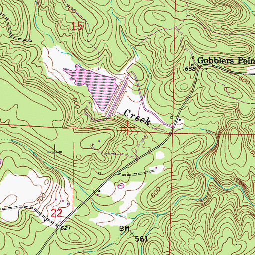 Topographic Map of West Fork Point Remove Creek Site Six Dam, AR