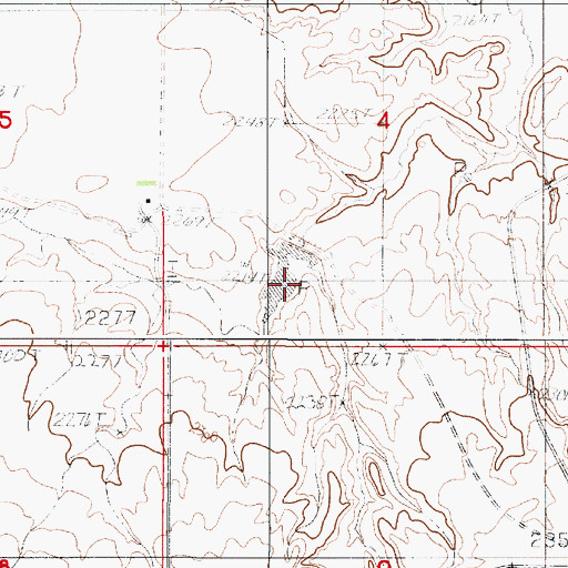 Topographic Map of Beck Dam, MT