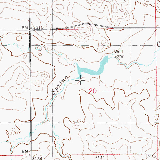 Topographic Map of Stark Dam, MT