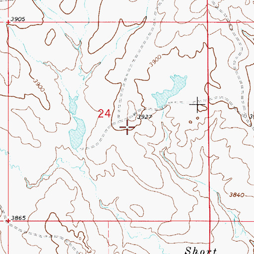 Topographic Map of Jack of Hearts Dam, MT