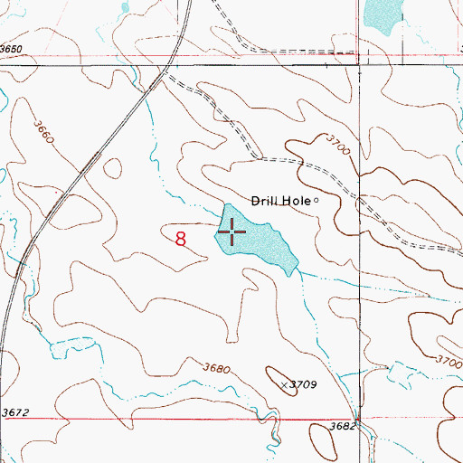 Topographic Map of Velvet Dam, MT