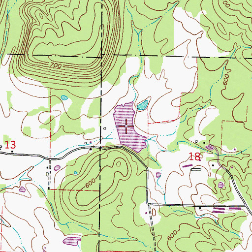 Topographic Map of West Fork Point Remove Creek Site Seven Reservoir, AR
